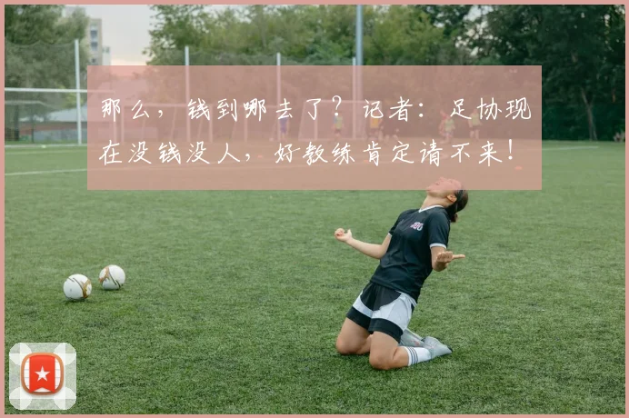 那么，钱到哪去了？记者：足协现在没钱没人，好教练肯定请不来！